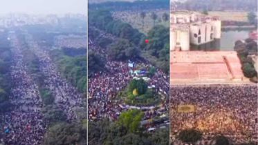  মানিক মিয়া অ্যাভিনিউ ও আশপাশের এলাকা জনসমুদ্র