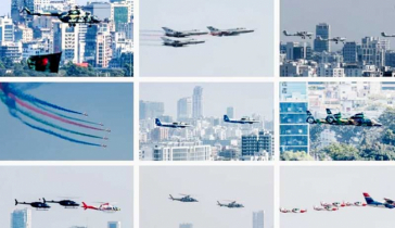 পুরোনো বিমানবন্দরে এয়ার শো দেখতে জনস্রোত