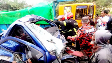 মহাসড়কে ট্রাক-পিকআপ সংঘর্ষে চালকসহ নিহত ২