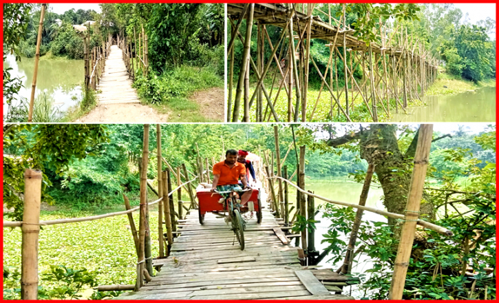 টাঙ্গাইলে নাগরপুরে চব্বিশ গ্রামের যাতায়াতের ভরসা ঝুঁকিপূর্ণ সাকোঁ