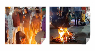 জাবের-জুমার উপর হামলার প্রতিবাদে চাঁপাইনবাবগঞ্জে মহাসড়ক অবরোধ