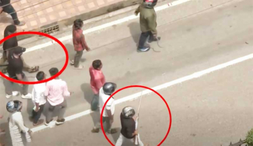 প্রকাশ্যে অত্যাধুনিক অস্ত্রের মহড়া,নির্বাচন ঘিরে নিরাপত্তা শঙ্কা