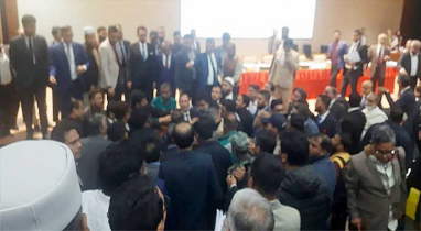 ইসিতে বৈধতার বিরুদ্ধে আপিলের শুনানি চলাকালে হট্টগোল