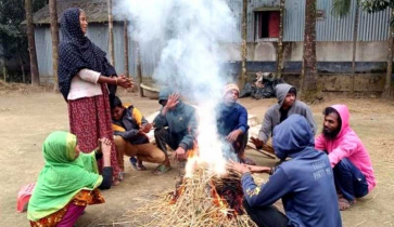গারো পাহাড় এলাকায় তীব্র শীতে জনজীবন স্থবির