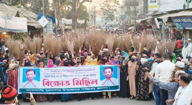 মুরাদনগরে আসিফ মাহমুদের বিরুদ্ধে ঝাড়ু মিছিল