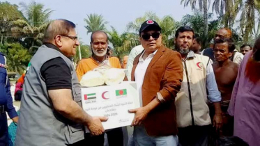 কপিলমুনিতে আরব আমিরাত সরকারের ত্রাণ ও কম্বল বিতরণ 