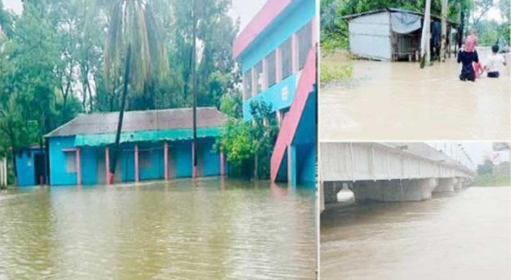 তলিয়ে যেচ্ছে বাড়ি-শিক্ষাপ্রতিষ্ঠান, শিক্ষার্থী ও অভিভাবকরা সংশয়ে